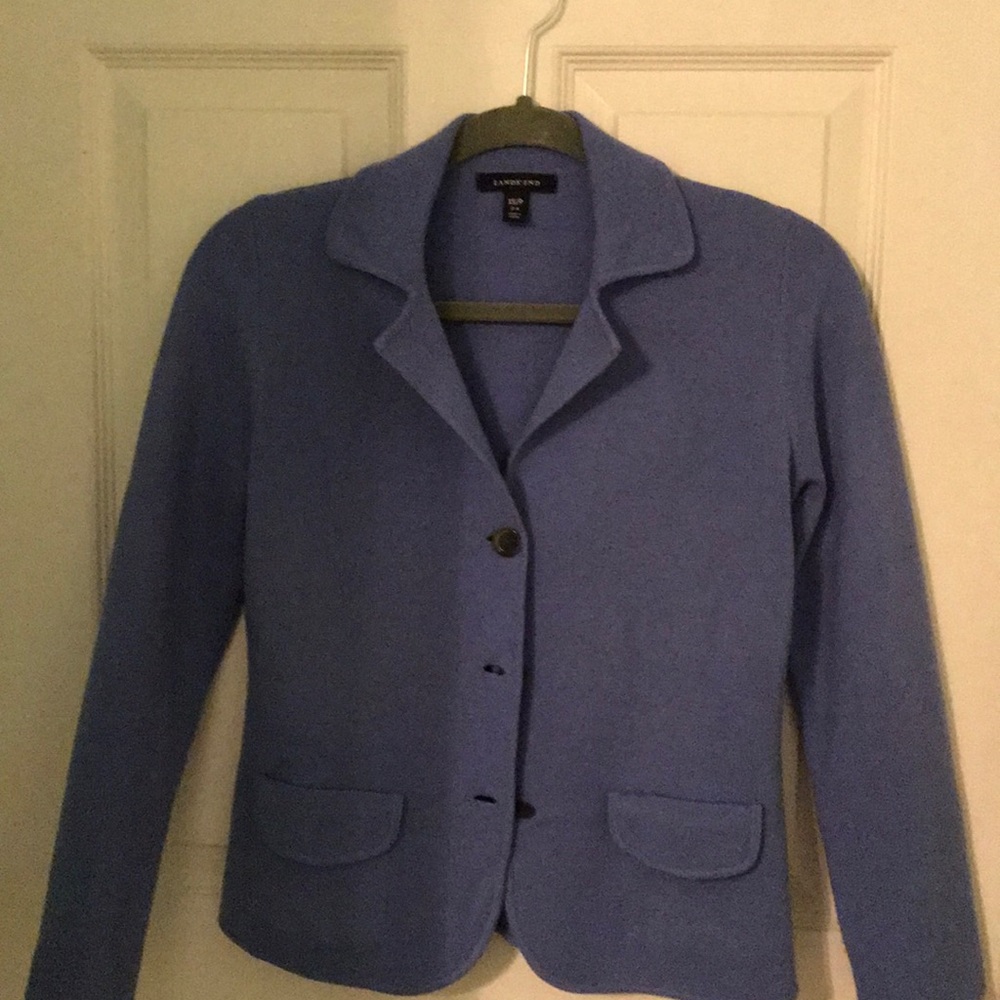 Blue knit jacket
